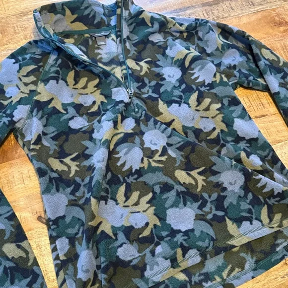 Eddie Bauer micro fleece backpacking quarter zip pullover camo women’s large - Picture 3 of 6
